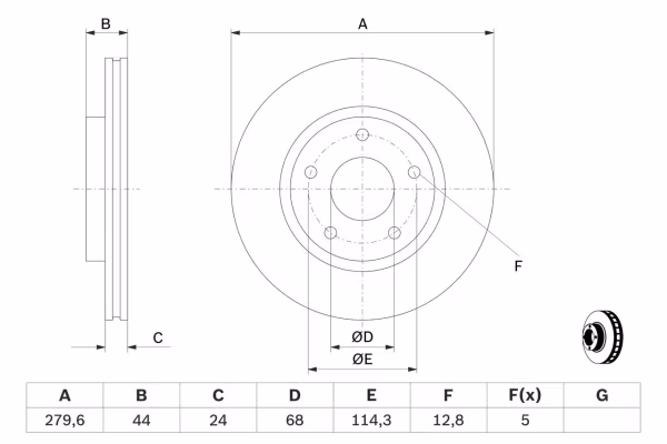 BOSCH Disco freno