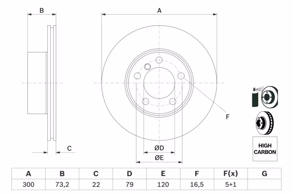 BOSCH Disco freno