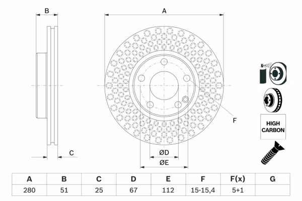 BOSCH Disco freno