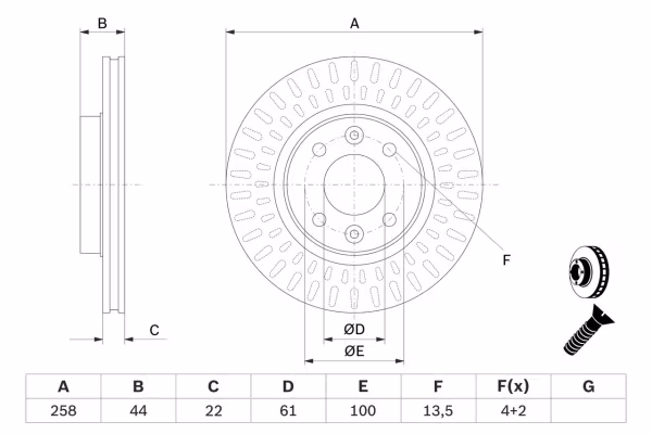 BOSCH Disco freno