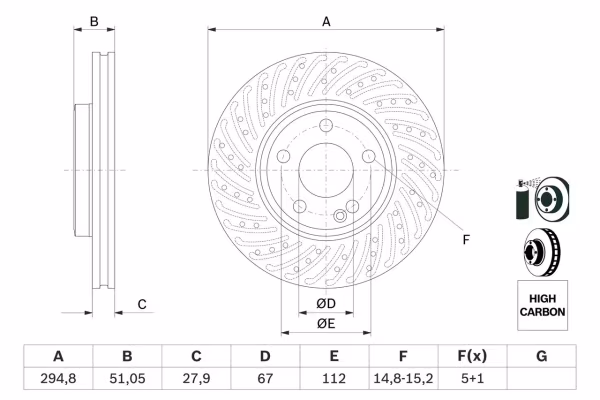 BOSCH Disco freno
