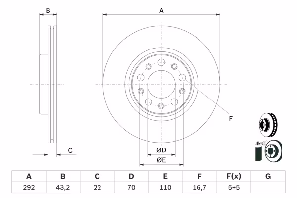 BOSCH Disco freno
