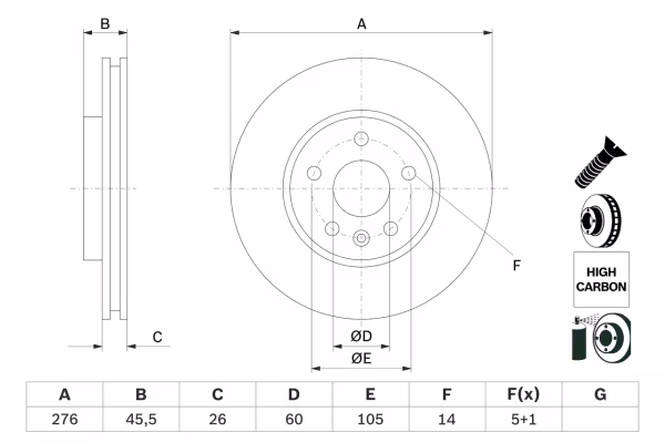 BOSCH Disco freno