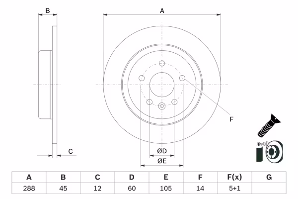 BOSCH Disco freno