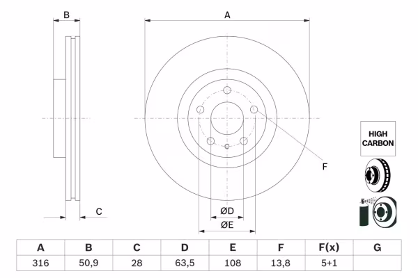 BOSCH Disco freno