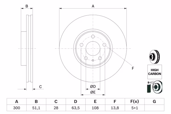 BOSCH Disco freno
