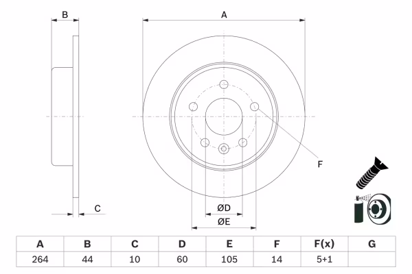 BOSCH Disco freno