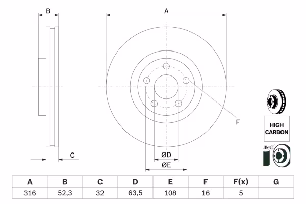 BOSCH Disco freno