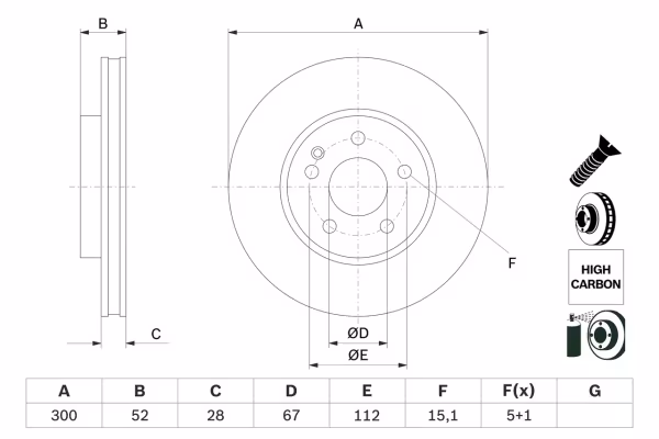 BOSCH Disco freno