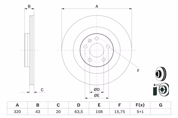 BOSCH Disco freno