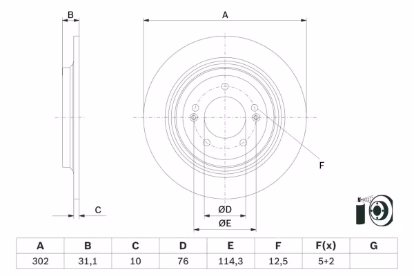 BOSCH Disco freno