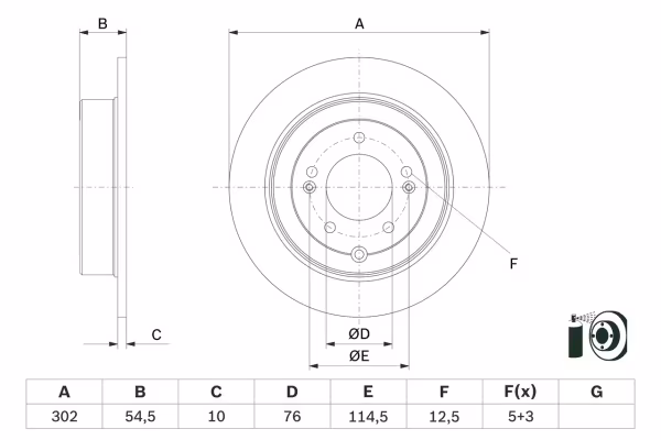 BOSCH Disco freno