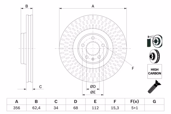 BOSCH Disco freno