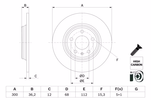 BOSCH Disco freno