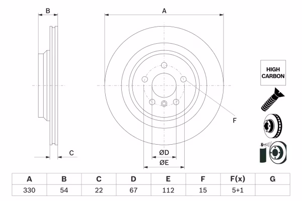 BOSCH Disco freno