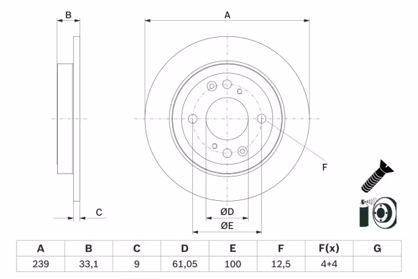 BOSCH Disco freno