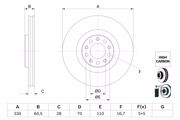 BOSCH Disco freno