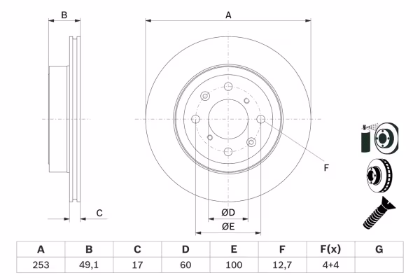 BOSCH Disco freno