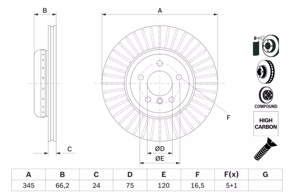 BOSCH Disco freno