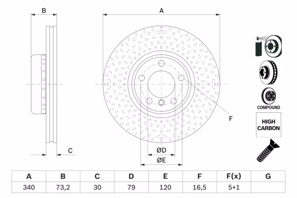 BOSCH Disco freno