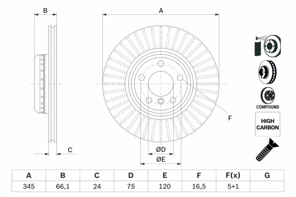 BOSCH Disco freno