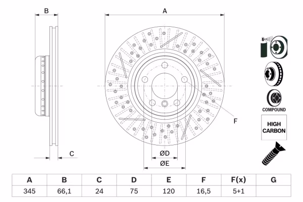 BOSCH Disco freno