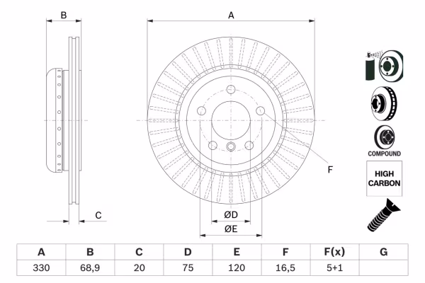 BOSCH Disco freno