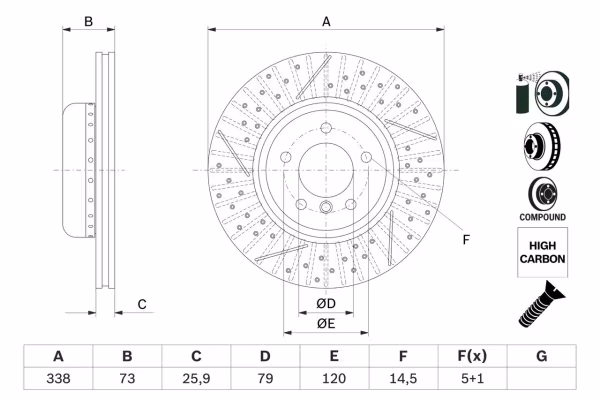 BOSCH Disco freno