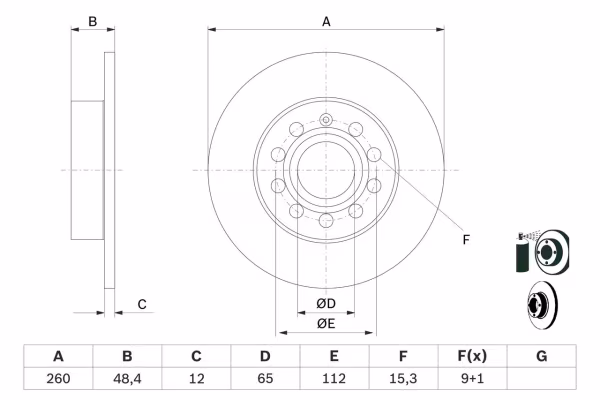 BOSCH Disco freno