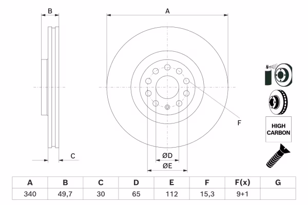 BOSCH Disco freno