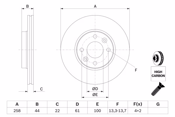 BOSCH Disco freno