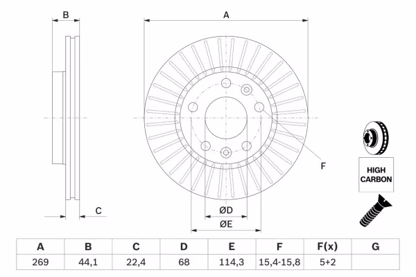 BOSCH Disco freno