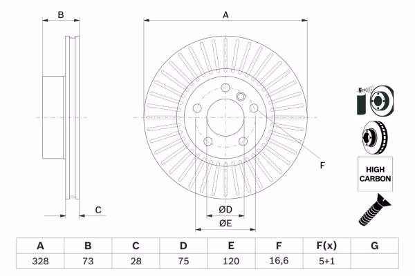BOSCH Disco freno