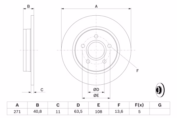 BOSCH Disco freno