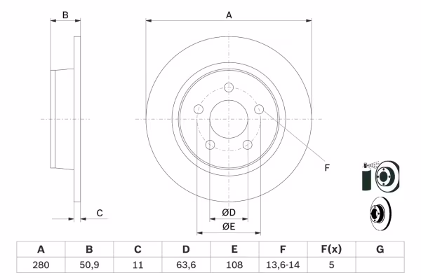 BOSCH Disco freno