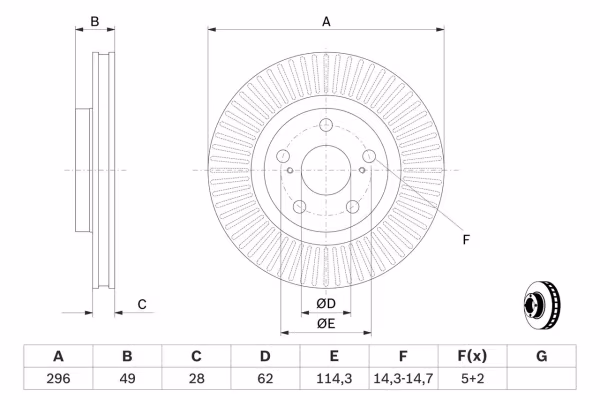BOSCH Disco freno