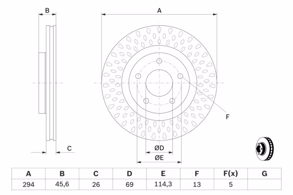 BOSCH Disco freno