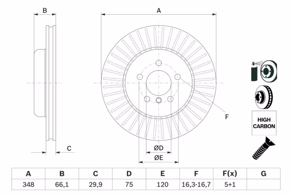 BOSCH Disco freno