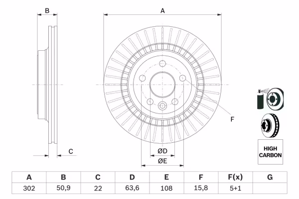 BOSCH Disco freno