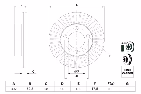 BOSCH Disco freno