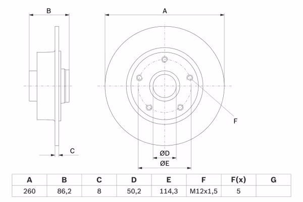 BOSCH Disco freno