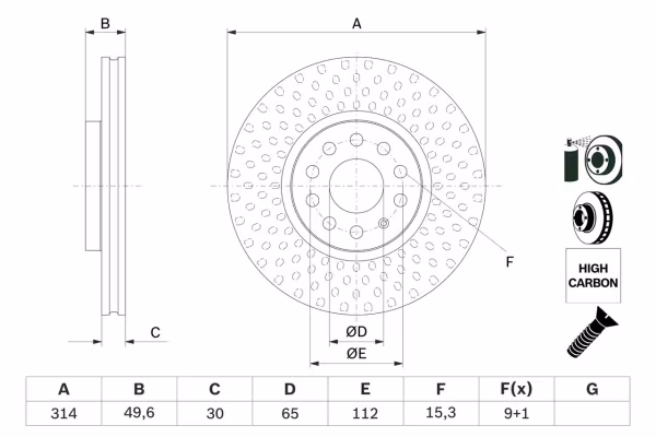 BOSCH Disco freno