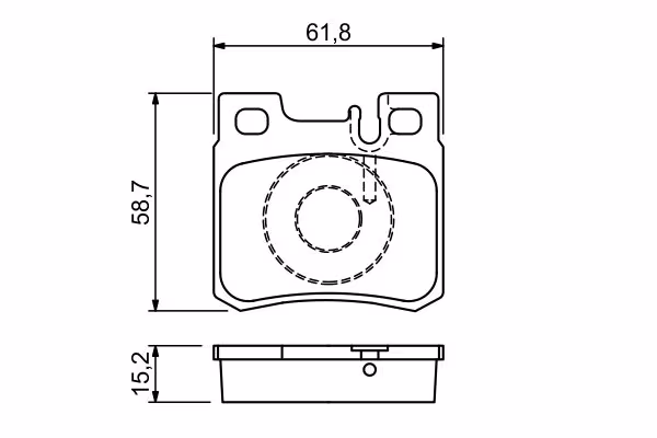 BOSCH Kit pastiglie freno, Freno a disco