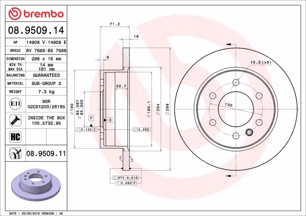 BREMBO Disco freno