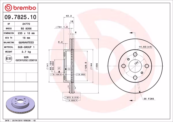BREMBO Disco freno