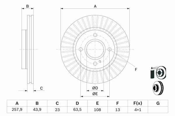 BOSCH Disco freno