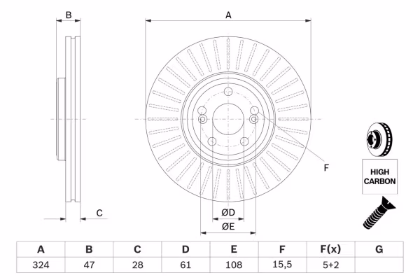 BOSCH Disco freno