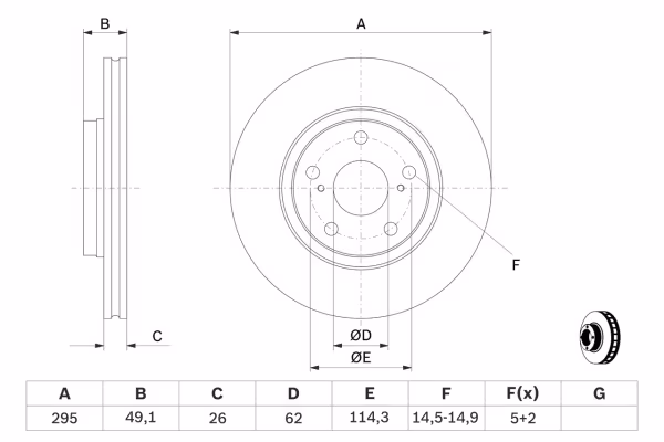 BOSCH Disco freno