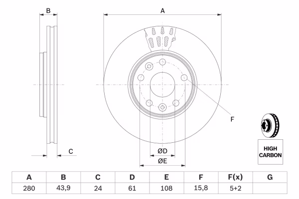 BOSCH Disco freno