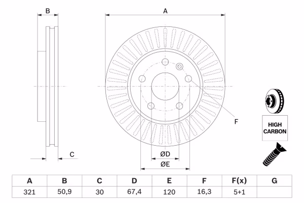 BOSCH Disco freno